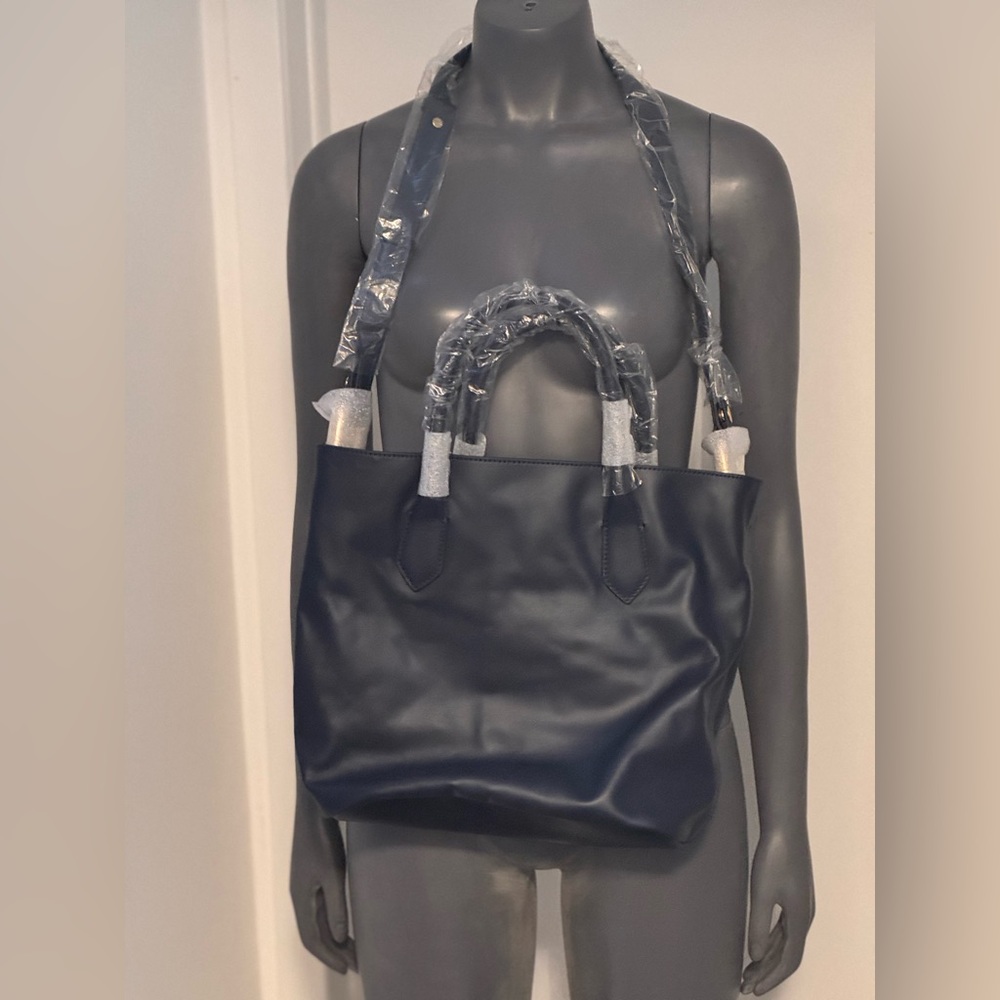 J. Crew Navy  Leather Tote